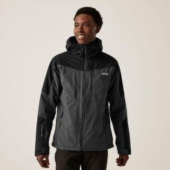 Kurtka wodoodporna z kapturem Regatta Wentwood IX. Brązowe kurtki przeciwdeszczowe Regatta, na jesień, l, bez wzorów, z materiału, z kapturem. Za 279.99 zł.