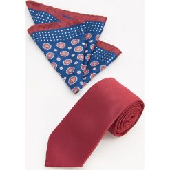 Krawat i poszetka - Bordowy. Krawaty i muchy marki Reserved. Za 59.99 zł.
