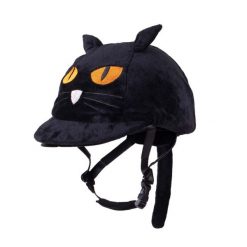 Czapka do kasku jeździeckiego QHP Halloween. Czarne czapki z daszkiem QHP, bez wzorów, z materiału. Za 219.50 zł.