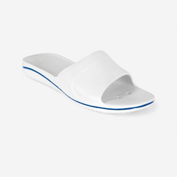 Klapki basenowe męskie Nabaiji 100 Plus. Białe klapki NABAIJI, z materiału. Za 49.99 zł.