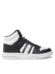 Tommy Jeans Sneakersy The Brooklyn Mix Mat Mid EM0EM01458 Czarny. Czarne buty sportowe casual Tommy Jeans, bez wzorów, z jeansu, bez zapięcia. Za 419.99 zł.