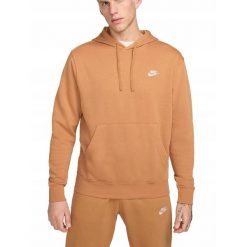 Bluza na co dzień męska NIKE SPORTSWEAR CLUB z kapturem. Brązowe bluzy z kapturem Nike, m, bez wzorów, z bawełny, z kapturem. Za 289.00 zł.