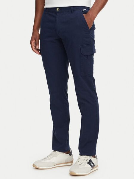 Beverly Hills Polo Club Chinosy P-SS26M -T450311 Granatowy Regular Fit. Niebieskie eleganckie spodnie Beverly Hills Polo Club, m, z bawełny. Za 156.99 zł.