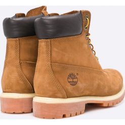 Timberland - Buty Af 6IN Premium Boot. Żółte botki sznurowane Timberland, bez wzorów, z materiału, bez obcasa, bez zapięcia. W wyprzedaży za 799.90 zł.