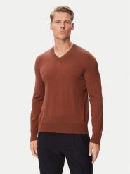BOSS Sweter H-Melba-L 50571907 Brązowy Regular Fit. Brązowe swetry rozpinane Boss, l, bez wzorów, z wełny, bez kołnierzyka, bez ramiączek. Za 679.99 zł.