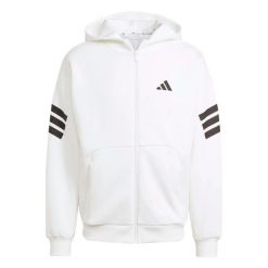Bluza z kapturem z pełnym zamkiem błyskawicznym adidas Future Icons 3 stripes. Białe bluzy z kapturem Adidas, s, bez wzorów, z kapturem. Za 240.50 zł.