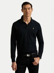 Polo Ralph Lauren Polo 710961338001 Czarny Regular Fit. Czarne koszulki polo Polo Ralph Lauren, m, bez wzorów, z bawełny, bez kołnierzyka, bez ramiączek. Za 539.99 zł.