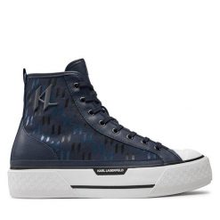 Trampki KARL LAGERFELD. Niebieskie trampki KARL LAGERFELD, m, bez wzorów, bez zapięcia. Za 449.99 zł.