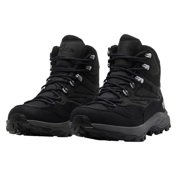 Buty trekkingowe męskie Jack Wolfskin Cyrox Texapore Mid. Czarne buty trekkingowe Jack Wolfskin, na zimę, bez wzorów, z materiału, bez zapięcia, trekkingowe. Za 589.99 zł.