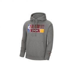 Bluza sportowa męska Nike Fleece Essential All-star Weekend 2022. Szare bluzy z kapturem Nike, m, bez wzorów, z kapturem. Za 382.00 zł.