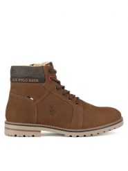 U.S. Polo Assn. Trapery POLY001M/DLT1 Brązowy. Brązowe trapery U.S. Polo Assn., z nubiku, bez zapięcia. Za 379.99 zł.