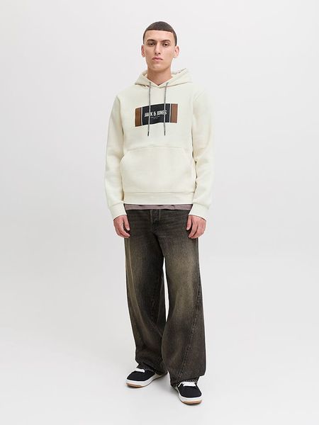Jack & Jones Bluza w kolorze kremowym rozmiar: S. Brązowe bluzy Jack & Jones, s, bez wzorów, z kapturem. Za 109.52 zł.