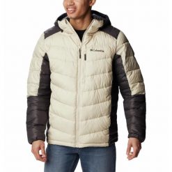 Kurtka Turystyczna Puchowa Męska Columbia Labyrinth Loop Hooded Jacket. Brązowe kurtki Columbia, l, bez wzorów, z puchu, bez kaptura. W wyprzedaży za 753.50 zł.