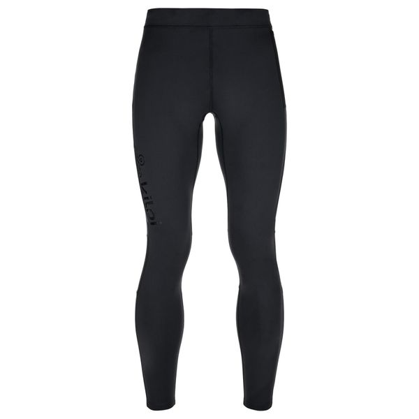 Męskie legginsy do biegania Kilpi RUNNER-M. Czarne legginsy długie sportowe Kilpi, m, bez wzorów, z materiału, do biegania. Za 163.85 zł.