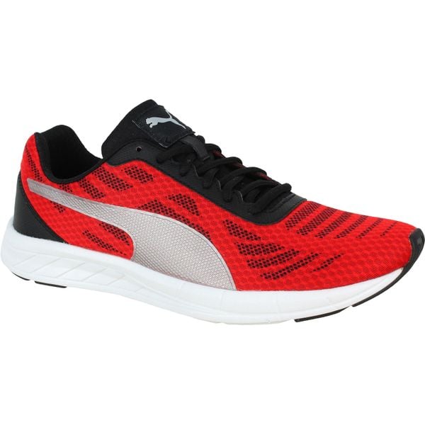 Puma Meteoor Rood 42 Sportowe męskie trampki - Styl i Wygoda. Czerwone buty do biegania Puma, bez wzorów, z gumy, bez zapięcia, do biegania. Za 307.99 zł.