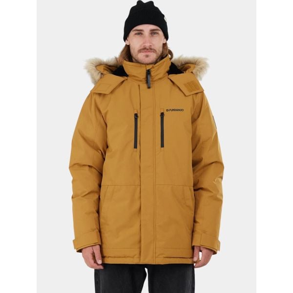 Kurtka Zimowa Męska Fundango Spirit. Żółte kurtki Fundango, na zimę, l, bez wzorów, z puchu, bez kaptura. W wyprzedaży za 399.00 zł.