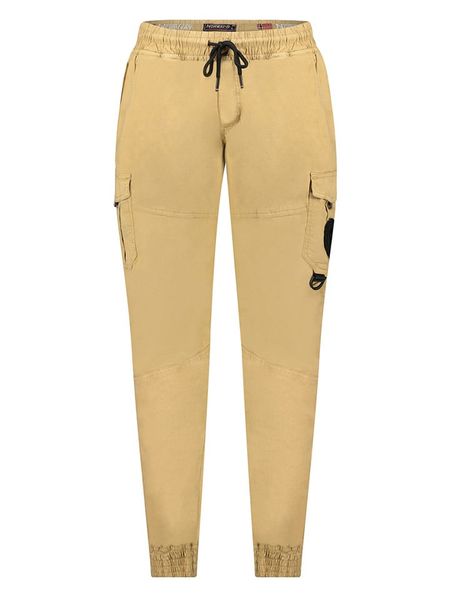 Geographical Norway Bojówki "Pacaro" w kolorze beżowym rozmiar: XL. Brązowe joggery i bojówki Geographical Norway, xl, bez wzorów. Za 65.69 zł.