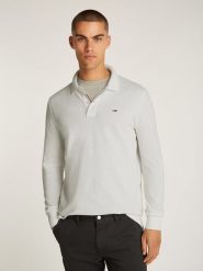 TOMMY JEANS Koszulka polo w kolorze białym rozmiar: XXL. Białe koszulki polo Tommy Jeans, xxl, bez wzorów, z bawełny, bez kołnierzyka, bez ramiączek. Za 221.15 zł.