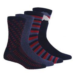 Skarpetki Męskie Lifestyle 4pak. Niebieskie skarpety Regatta, bez wzorów, z bawełny. Za 74.99 zł.