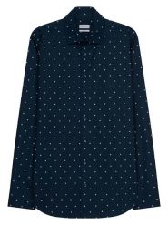 Seidensticker Koszula - Slim fit - w kolorze granatowym rozmiar: 40. Niebieskie koszule Seidensticker, bez wzorów, z bawełny, bez kołnierzyka, bez ramiączek. Za 124.11 zł.