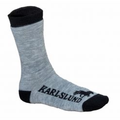Skarpety jeździeckie Karlslund Hverinn. Szare skarpety KARLSLUND, bez wzorów, z dzianiny. Za 146.00 zł.