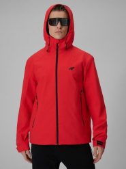Kurtka przejściowa membrana 5000 męska 4F 4FWSS26TTJAM1120. Czerwone kurtki 4F, m, bez wzorów, z materiału, bez kaptura. Za 229.99 zł.