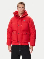 Tommy Jeans Kurtka zimowa Workwear DM0DM23506 Czerwony Relaxed Fit. Czerwone kurtki Tommy Jeans, na zimę, l, bez wzorów, z jeansu, bez kaptura. Za 1,199.00 zł.