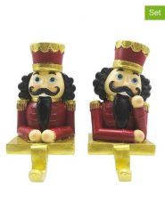 Clayre & Eef Uchwyty (2 szt.) ze wzorem na skarpety świąteczne - 7 x 12 x 6 cm rozmiar: onesize. Czarne skarpety Clayre & Eef, bez wzorów, z materiału. Za 148.61 zł.