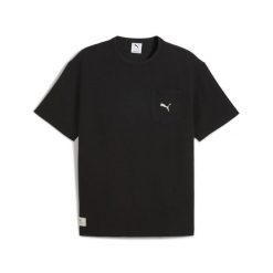Męska koszulka PUMA Class Pinnacle o luźnym kroju PUMA. Czarne t-shirty sportowe Puma, bez wzorów, bez ramiączek, na fitness i siłownię. Za 129.00 zł.