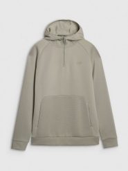 4F Bluza treningowa regular szybkoschnąca męska - khaki XL. Brązowe bluzy z kapturem 4F, m, bez wzorów, z dzianiny, z kapturem. W wyprzedaży za 199.99 zł.