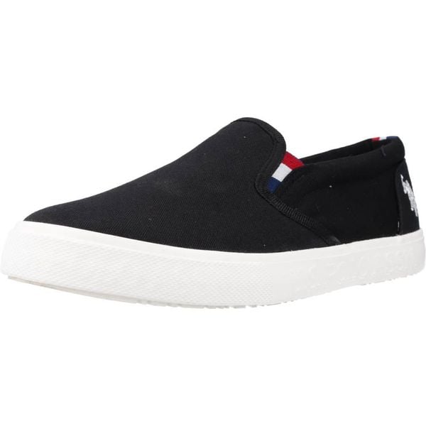Buty U.S. POLO ASSN MARCS004M Czarny. Czarne buty trekkingowe U.S. Polo Assn., bez wzorów, z tkaniny, bez zapięcia, trekkingowe. Za 192.99 zł.