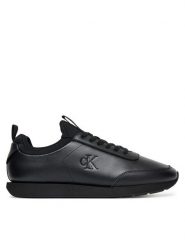 Calvin Klein Sneakersy Retro Runner Sock Laceup Lth YM0YM01362 Czarny. Czarne buty sportowe casual CALVIN KLEIN, bez wzorów, ze skóry, bez zapięcia. Za 369.99 zł.