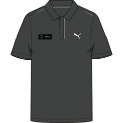 Koszulka polo z krótkim rękawem męska Puma MAPF1. Czarne koszulki polo Puma, m, bez wzorów, bez kołnierzyka, bez ramiączek. Za 190.99 zł.