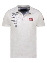 Geographical Norway Koszulka polo "Kancre" w kolorze szarym rozmiar: S. Szare koszulki polo Geographical Norway, s, bez wzorów, z bawełny, bez kołnierzyka, bez ramiączek. Za 70.24 zł.