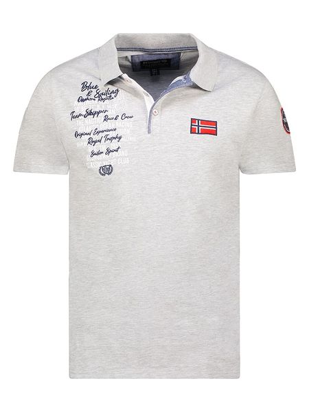 Geographical Norway Koszulka polo "Kancre" w kolorze szarym rozmiar: S. Szare koszulki polo Geographical Norway, s, bez wzorów, z bawełny, bez kołnierzyka, bez ramiączek. Za 61.60 zł.