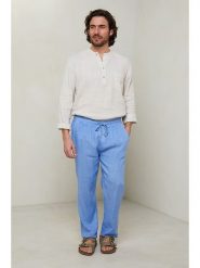 Lin Passion Spodnie w kolorze błękitnym rozmiar: M/L. Niebieskie spodnie materiałowe Lin Passion, na co dzień, l, bez wzorów, z bawełny. Za 122.96 zł.