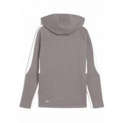 Młodzieżowa bluza z kapturem z zamkiem na całej długości EVOSTRIPE PUMA. Szara bluzy z kapturem Puma, m, bez wzorów, z kapturem. W wyprzedaży za 234.00 zł.
