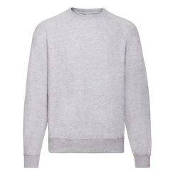 Bluza Unisex Adult Classic Plain Raglan. Szare bluzy Fruit of the Loom, m, bez wzorów, bez kaptura. Za 96.99 zł.