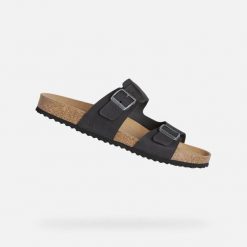 Sandały Geox Ghita. Brązowe sandały Geox, bez zapięcia. W wyprzedaży za 281.00 zł.