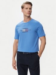 Tommy Hilfiger T-Shirt MW0MW43226 Niebieski Regular Fit. Niebieskie bluzy z kapturem Tommy Hilfiger, m, bez wzorów, z bawełny, bez kaptura. Za 169.99 zł.