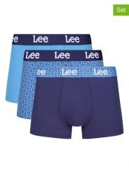 LEE Underwear Bokserki (3 pary) "Laver" w kolorze niebiesko-granatowym rozmiar: XL. Niebieskie bokserki LEE Underwear, xl, bez wzorów. Za 70.24 zł.