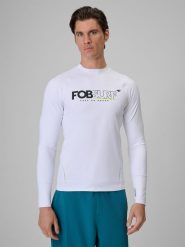 4F Longsleeve do pływania i sportów wodnych z filtrem UPF50+ męski - biały XL. Białe bluzki z długim rękawem 4F, m, bez wzorów, z materiału, bez kołnierzyka, bez ramiączek. Za 149.99 zł.