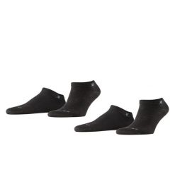 Niskie skarpety Burlington Everyday 2-Pack (x2). Czarne skarpetki sportowe Burlington, bez wzorów, z bawełny. Za 114.00 zł.