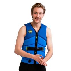 Kamizelka asekuracyjna męska JOBE Unify Life Vest. Niebieskie kamizelki sportowe JOBE, l, bez wzorów, z materiału, bez kaptura, żeglarskie. Za 595.50 zł.
