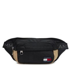 Nerka Tommy Jeans. Czarne saszetki i nerki Tommy Jeans, bez wzorów, z jeansu. Za 129.99 zł.