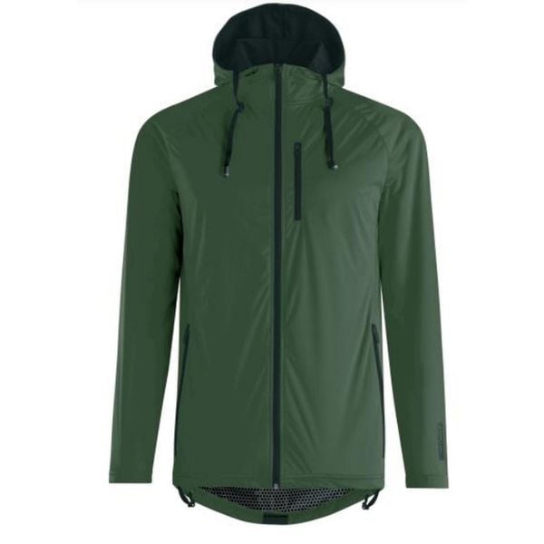 Kurtka rowerowa z kapturem MICROM 15, zielona. Zielone kurtki GIST, bez wzorów, z kapturem. Za 517.00 zł.
