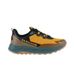 Buty trailowe Jabal 1 low stx. Brązowe buty turystyczne Bergson, bez wzorów, z materiału, bez zapięcia, do biegania. Za 373.00 zł.
