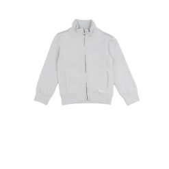 Bluza z pełny zamek błyskawiczny na co dzień. Szare bluzy LEONE 1947 APPAREL, bez wzorów, z bawełny, bez kaptura. W wyprzedaży za 108.70 zł.