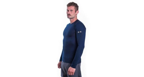 SENSOR Koszulka termoaktywna męska Merino Active Tee LS Men deep blue-M. Niebieskie bielizna termoaktywna Sensor, na zimę, m, bez wzorów, z materiału, bez ramiączek, trekkingowe. Za 251.90 zł.