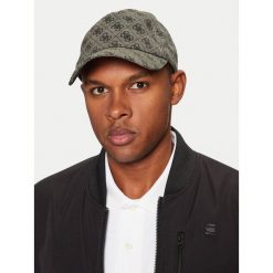 Czapka z daszkiem Guess. Szare czapki z daszkiem Guess, z aplikacjami. Za 129.99 zł.